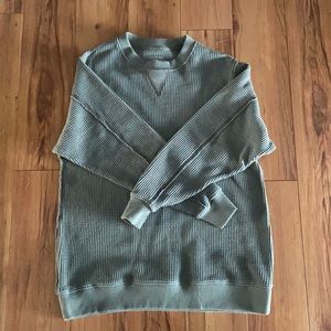 Aerie waffle knited lounge sweatshirt